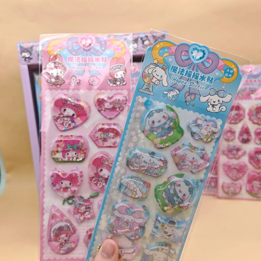 3D Hello Kitty Sticker Hangyodon Cinnamoroll Transparante Jelly Sticker Kristal Leuke Decoratieve Stickers Telefoonhoesjes Diy Speelgoed