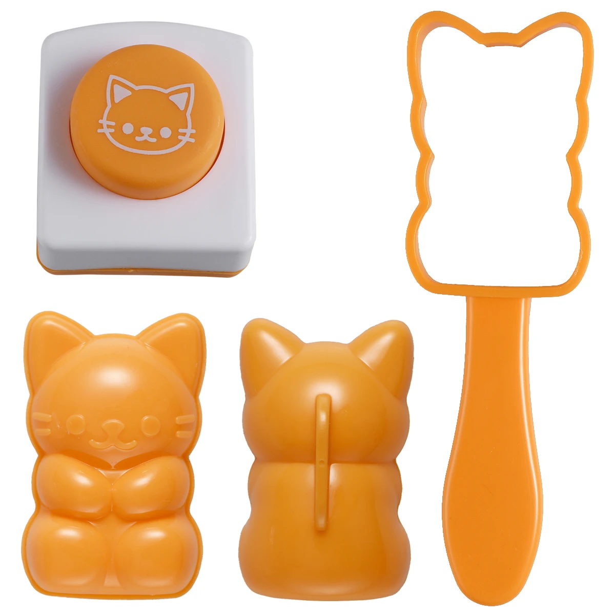 

Rice Ball Mold Set Cat Shaped Onigiri Maker Kitchen Tools Sushi Molds Cute Lunch Dining Safe Material Long Use Fun Family