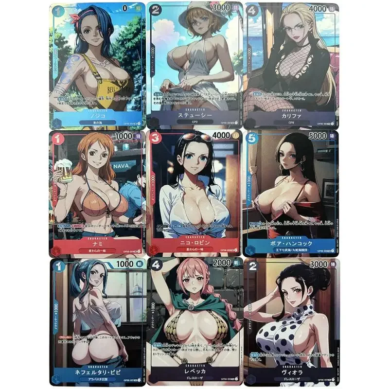 Anime ONE PIECE DIY ACG Tabletop Battle Game Refraction Foil Kalifa Perona Shirahoshi Toys for boys Collectible Cards Gifts