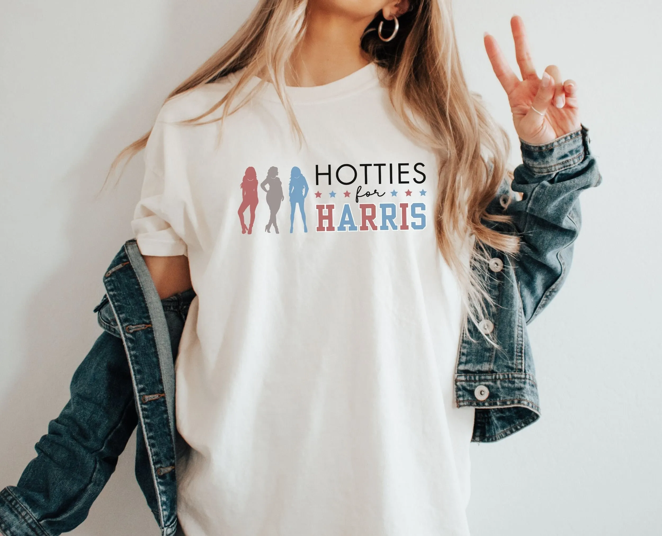 

Hotties For Harris Comfort Colors T Shirt Kamala President 2024 Stop Project 2025 Democrat Equal Rights Election