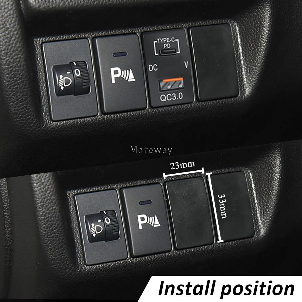 LED Qc 3 Smart Fast Charger Cigarette Lighter Adapter Socket for Mitsubishi Outlander 3 Xpander 2016 Pajero Sport Accessories