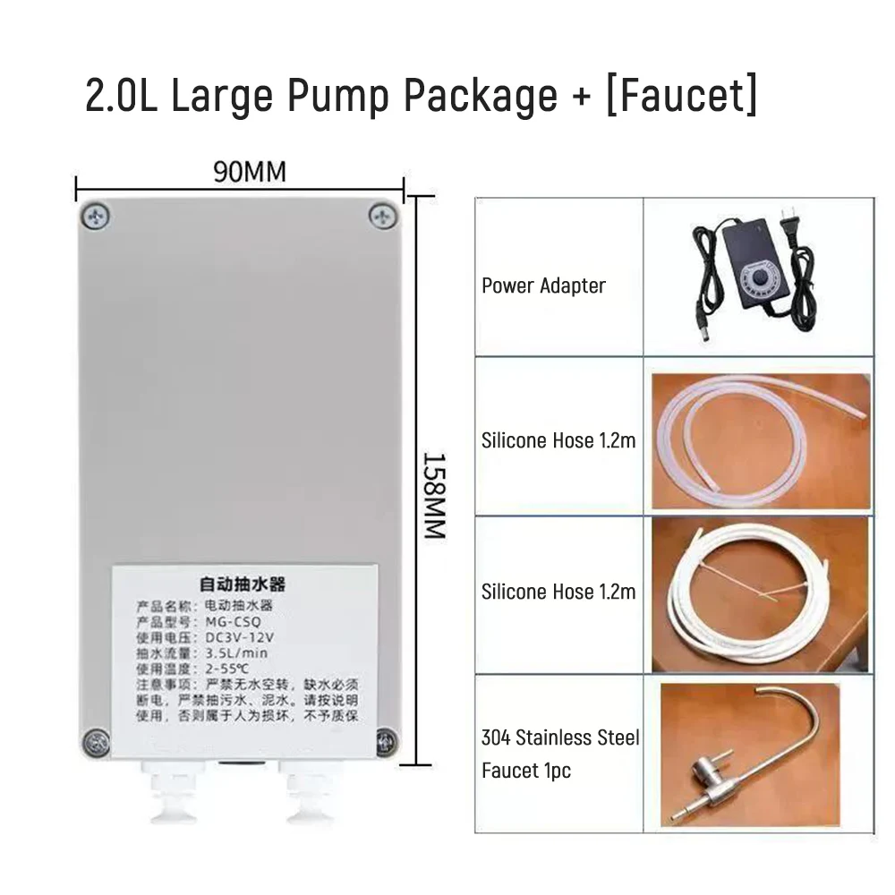 Elektrische Kraan Waterpomp 12V 2L/min 3.5L/min Kraan Automatische Zuigpomp Camper Boot Caravan Elektrische keuken Waterpomp