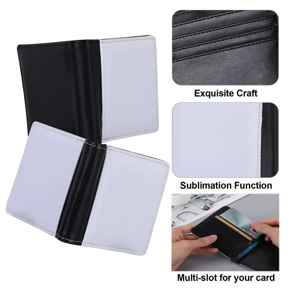 Sublimation Blanks Wallet PU Leather Wallet for Women Men DIY Gifts Multi Card Holder Wallet for Work Travel New Style