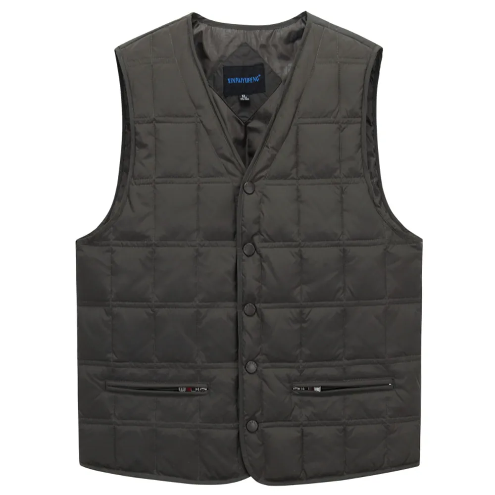 Eendendons Mannen Vest Winter Mouwloze Jas Windjack Parka Warme Dikke Vest Mens Casual Bovenkleding Sneeuw Vest Met Zakken