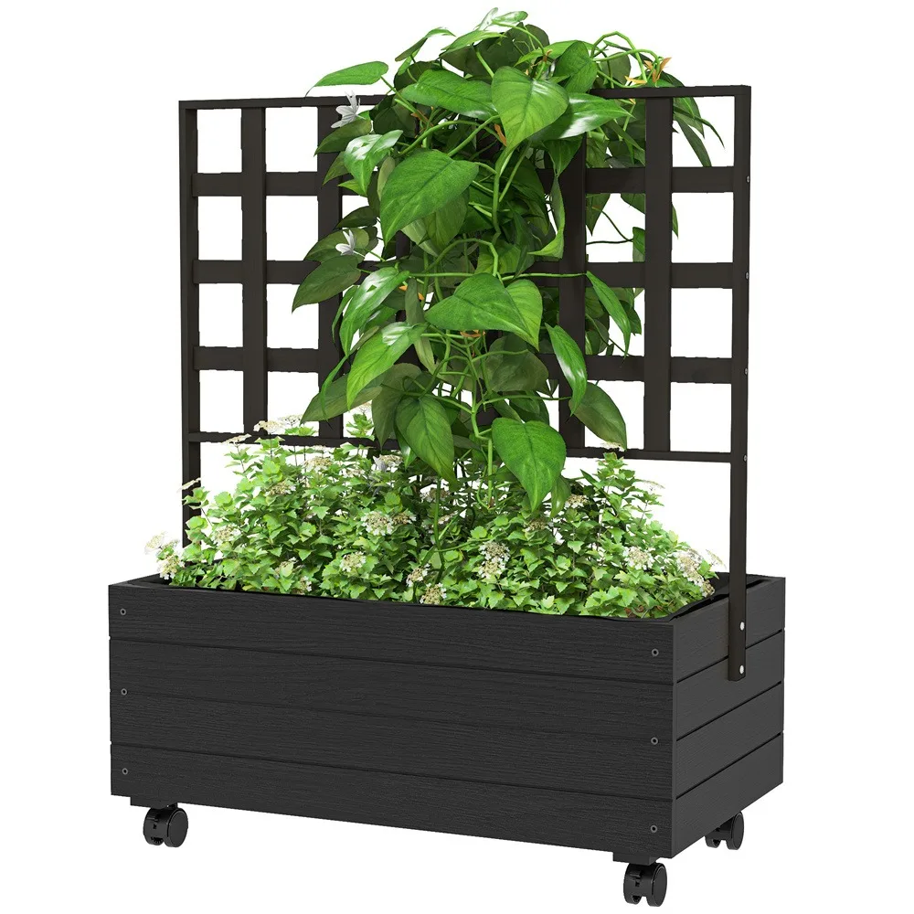 

Four wheels, two braked, ensure easy, controlled mobility, Plant Shelves