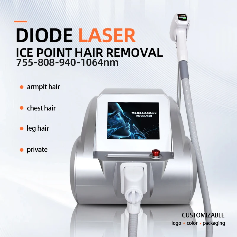 High Power 4 Waves 755 808 940 1064nm Diode Laser Hair Removal Machine Alexandrite Ice Platinum Laser Hair Removal Epilator