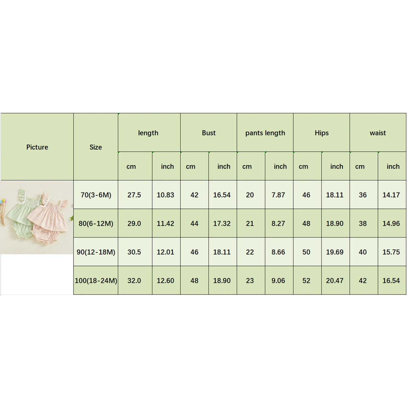 3-24 متر الرضع طفل الفتيات الصيف 2 قطعة وتتسابق تحلق كم مخطط ألف خط القمم PP السراويل مجموعات #6