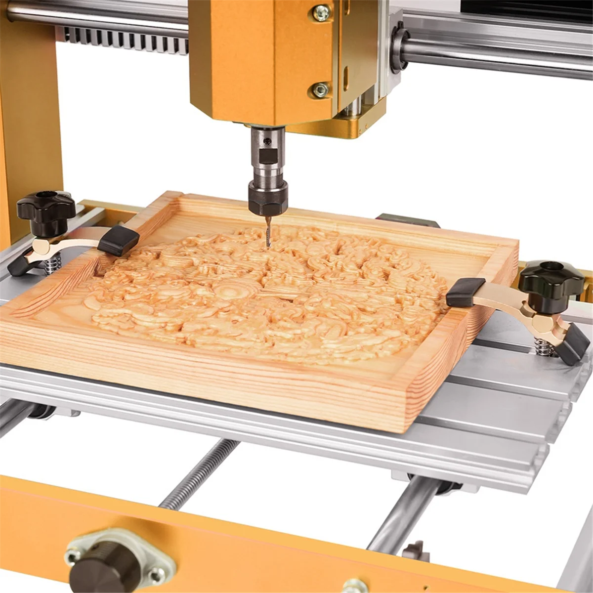 

A002 4Pcs Quick Acting T-Track Hold Down Clamp with T Silder Aluminum Alloy Woodworking Clamps Jig for Routers Drill Presses