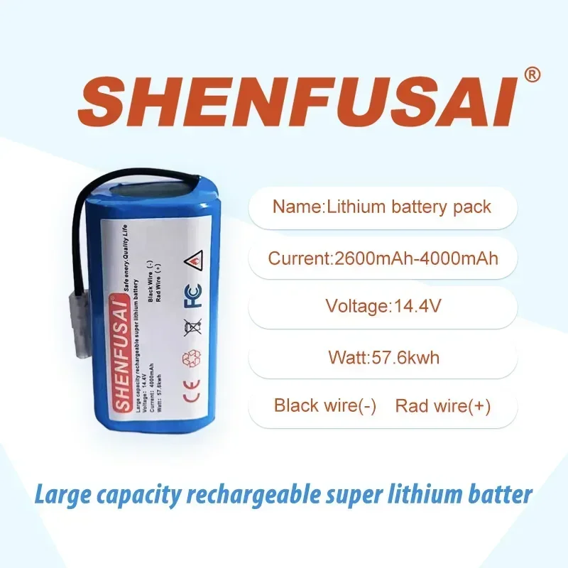 4S1P 14.4V 4000mAh lithium-ion battery pack, suitable for Xiaomi Robot G1 SKV4136GL H18650CH R30 R35