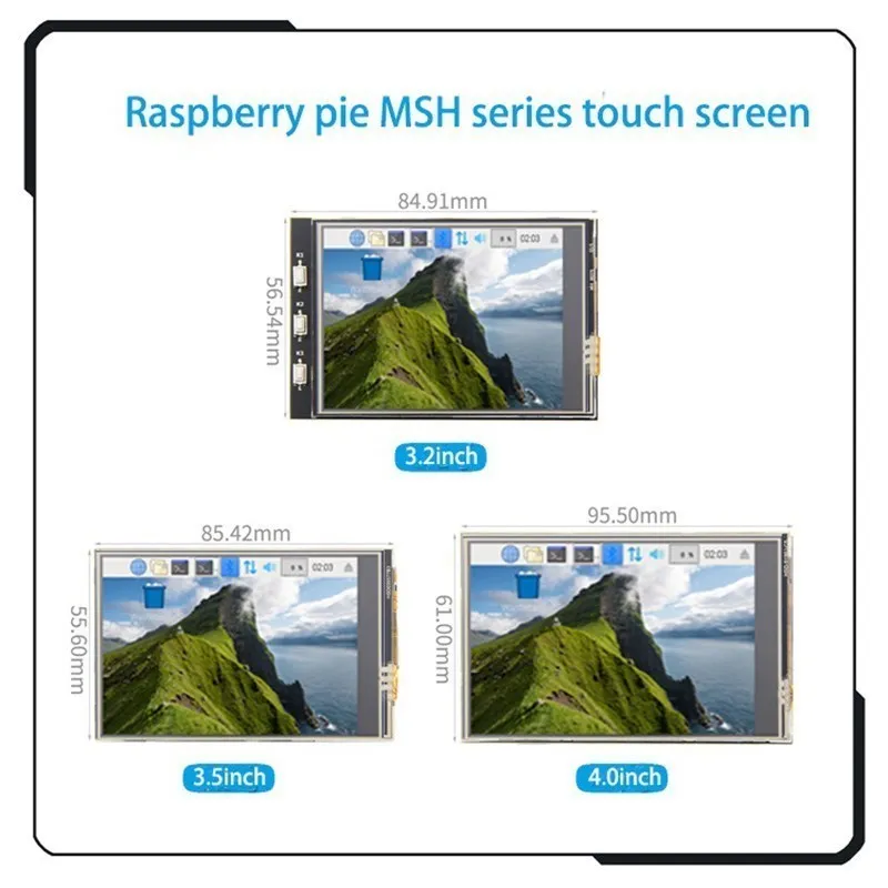 

MHS high speed SPI series 3.2 inch/3.5 inch/4.0 inch touch color display for raspberry PI STM Arduino