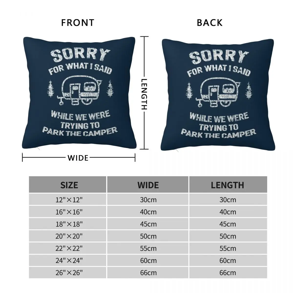 Sorry For What I Said Camper Parking Pillowcase Polyester Linen Velvet Pattern Throw Pillow Case Sofa Seater Cushion Case 18