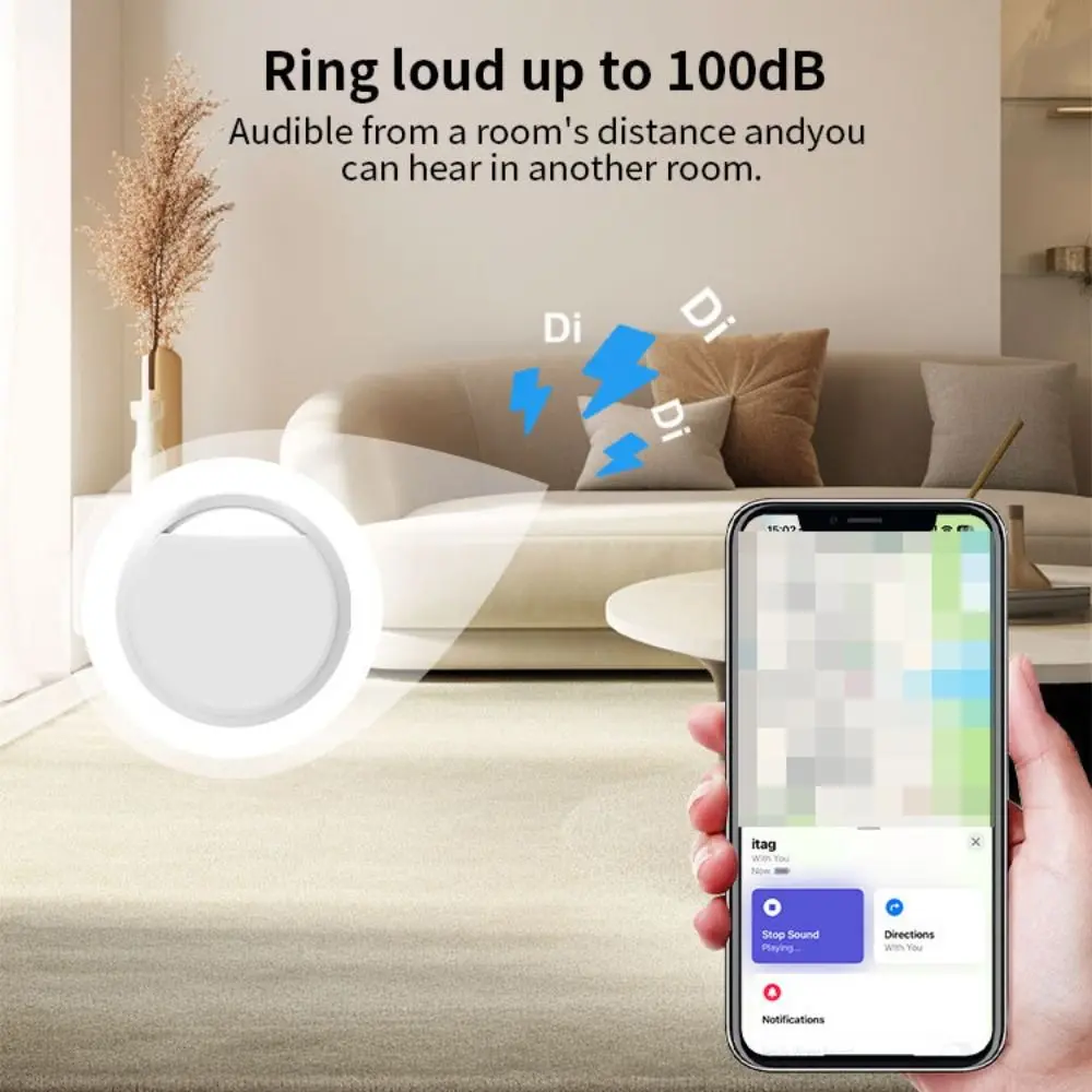 يعمل مع Apple Find My (iOS فقط) GPS Smart Air Tag Bluetooth جهاز مضاد للخسارة مقاوم للماء لتذكير العنصر المفقود #2