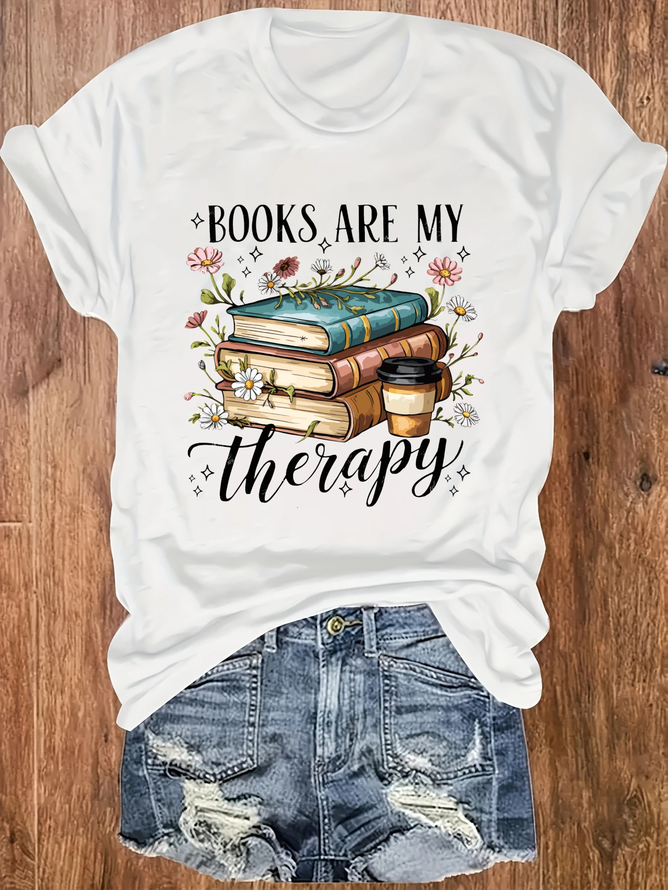 

women's plus size tank top Books Are My Therapy Suitable for sports and daily wear summer casual shirt summer beach vacation top