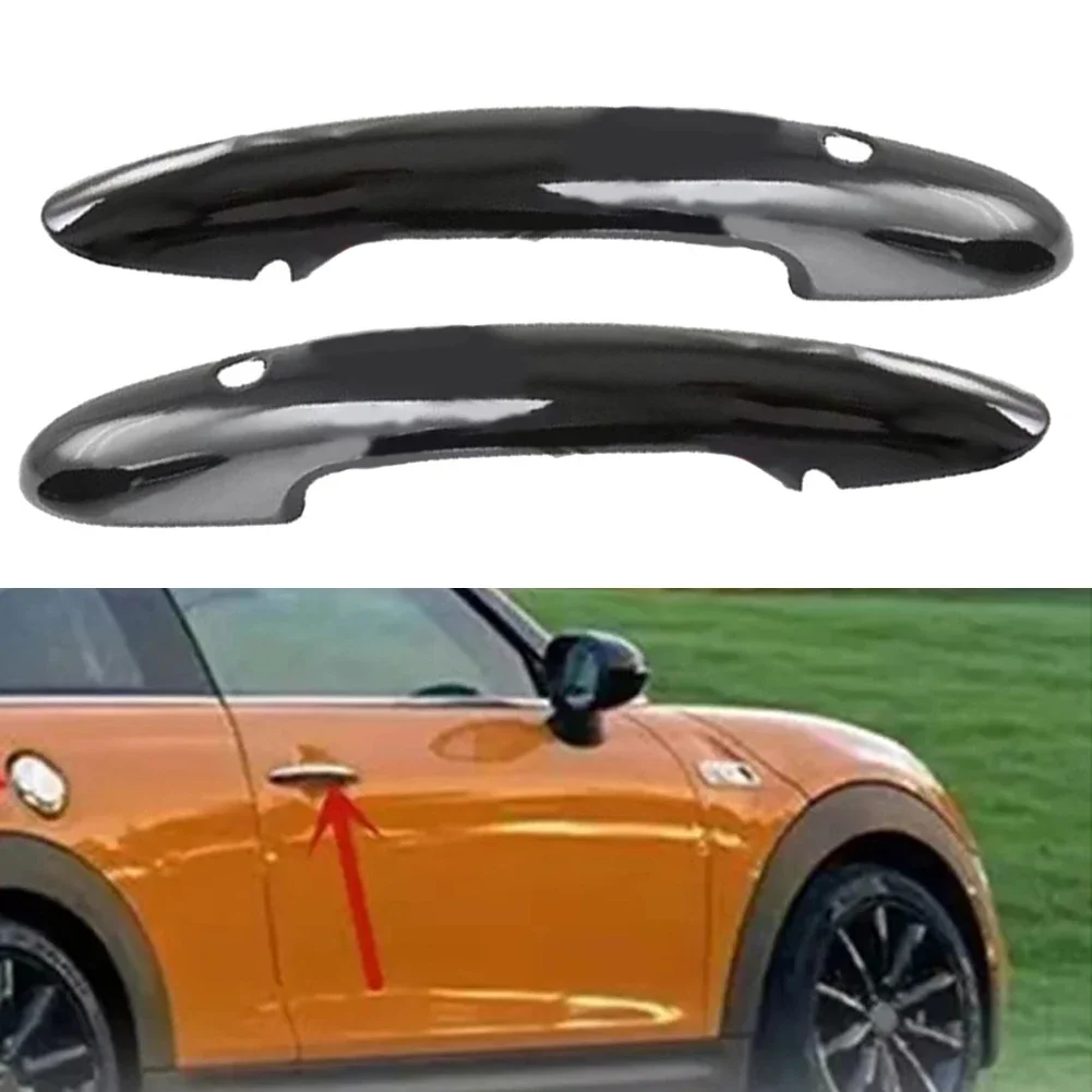

2 шт. крышка дверной ручки автомобиля для MINI FOR Cooper F54 F55 F56 F57 F60 глянцевые крышки задней внешней дверной ручки W аксессуары для датчиков