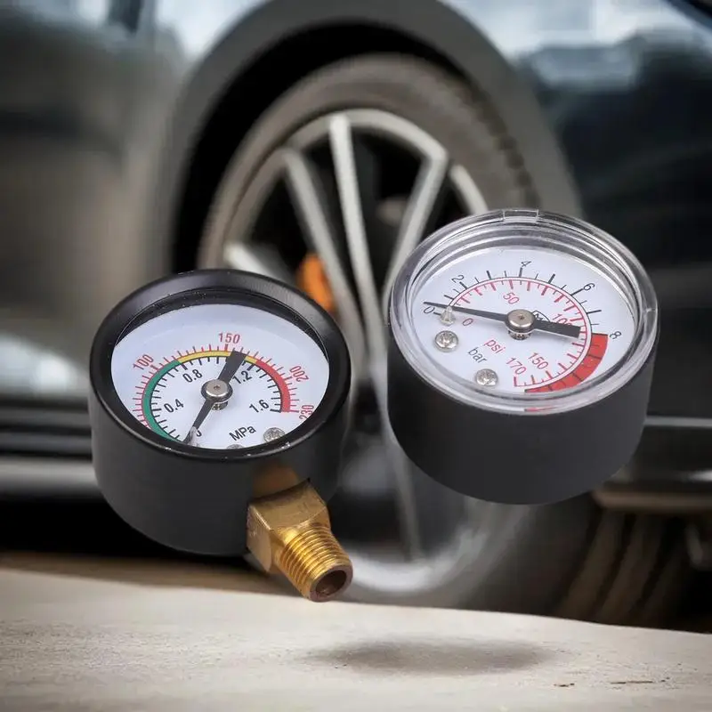 Precision Air Compressor Pressure Gauge: 0-12Bar / 0-170PSI, Suitable for Pneumatic Hydraulic Fluid