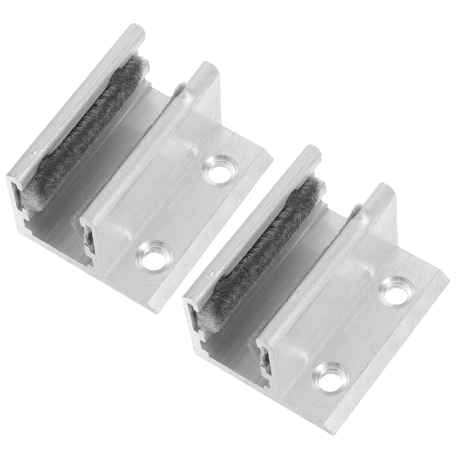 

2 pcs Door Swing Stopper Glass Sliding Hardware Silver Roller Durable Materials Easy Installation Versatile Application