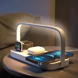 Wireless Charging Station, 3 in 1 Charging Station, Night Light, iPhone 12/13/14/15 Pro/13 Mini/13 Pro Max/12 pro, AirPods