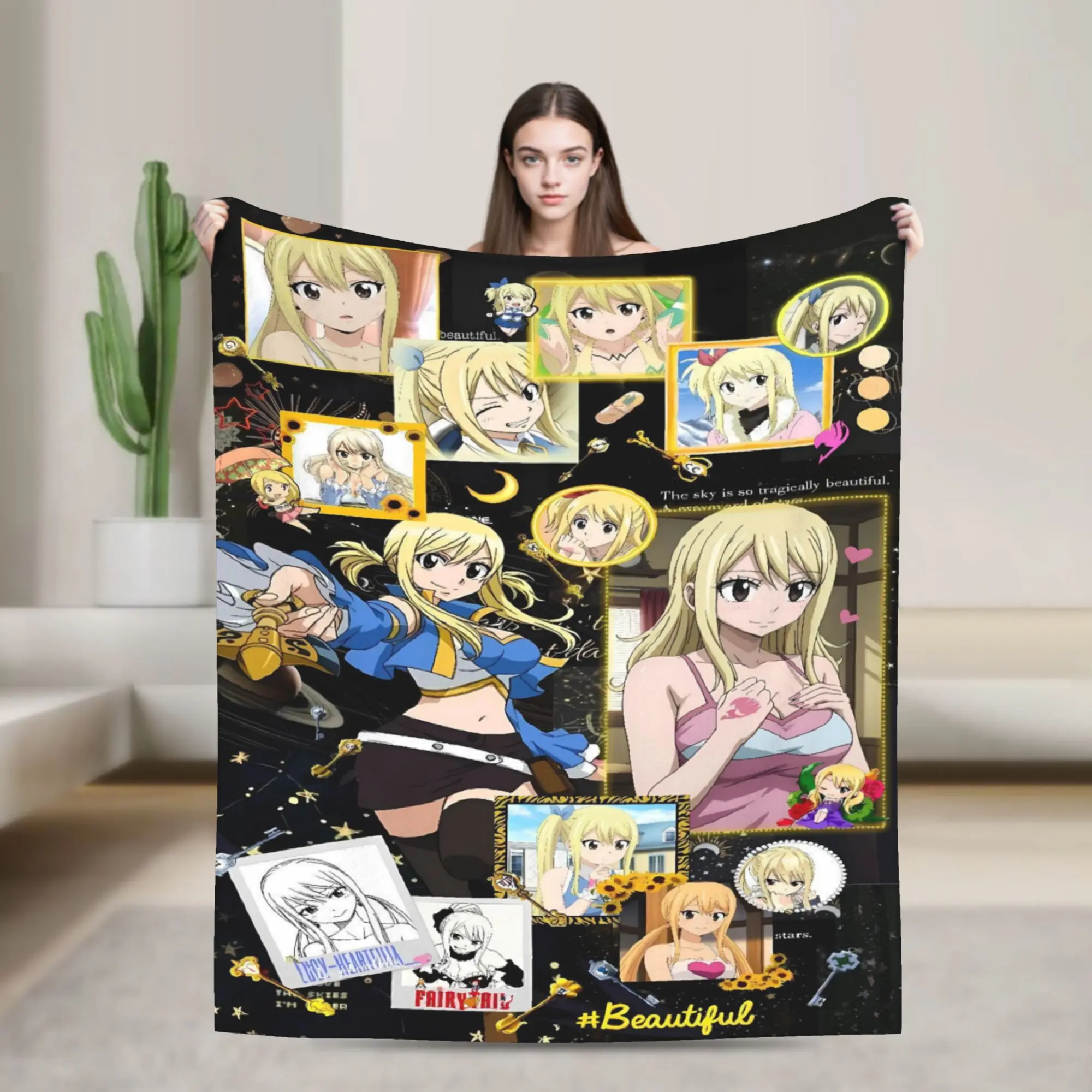 Dynamic Fairy Tail Team Action Blankets  Airplane Travel Flannel Bedding Throws For Home Decor Super Warm Quality Bedspread Gift