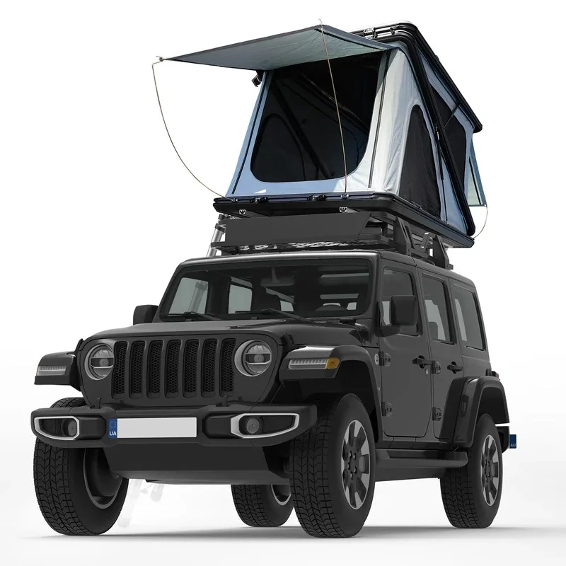 

Aluminum Hard Shell Rooftop Tent with Z-Shape Waterproof Oxford & Can Fabric for 4x4 Offroad Outdoor Camping