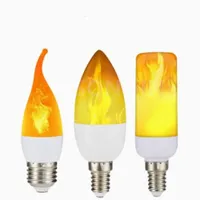 Full Model 5W 7W 9W 15W E27 E26 E14 B22 Flame Bulb 85-265V LED Flame Effect Fire Light Bulbs Flickering Emulation Decor LED Lamp