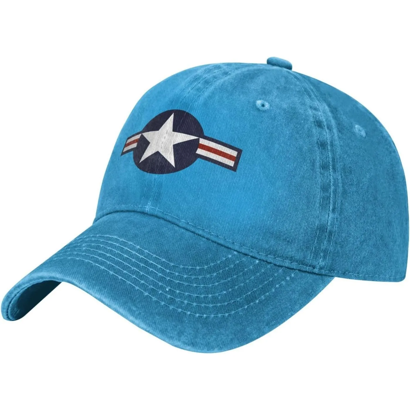 

USAF Air Force Roundel Logo Cotton Baseball Cap Vintage Distressed Dad Hat Adjustable