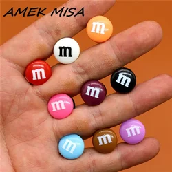 1pcs Novel Single Sale Chocolate Candies Shoe Charms Accessories Simulation Rainbow Beans Shoe Pin Decorations fit Kids Xmas