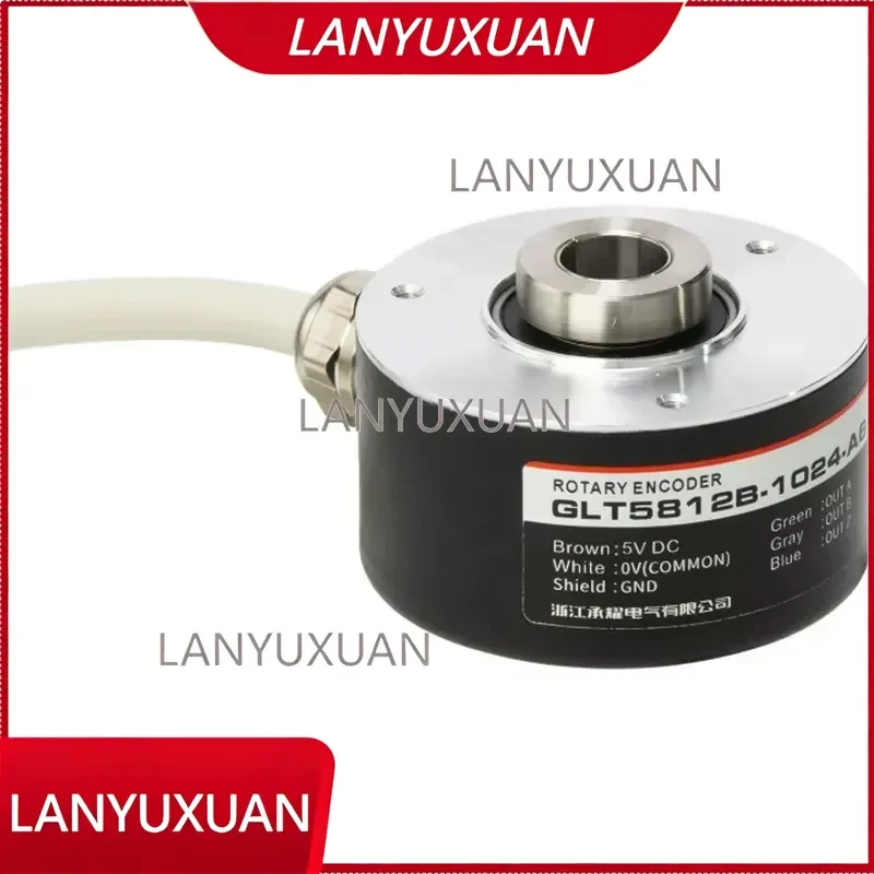 Rotary Encoder RHI58N-0BAK1R61N-01024 Bore10/12/15 Rib Magneto Electric DC 5-24V 58 Series Full Hollow