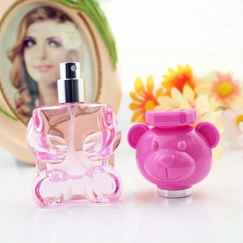 30ml Bear Perfume Dispenser Pressed Spray Bottle Perfume Sample Makeup Travel Dispenser Glass Bottle Travel Essentials