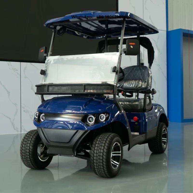 Premium Design Golf Cart 2 Seats Electric Car with Golf Accessories for Course Certified 100km Long Range Strong  LXM