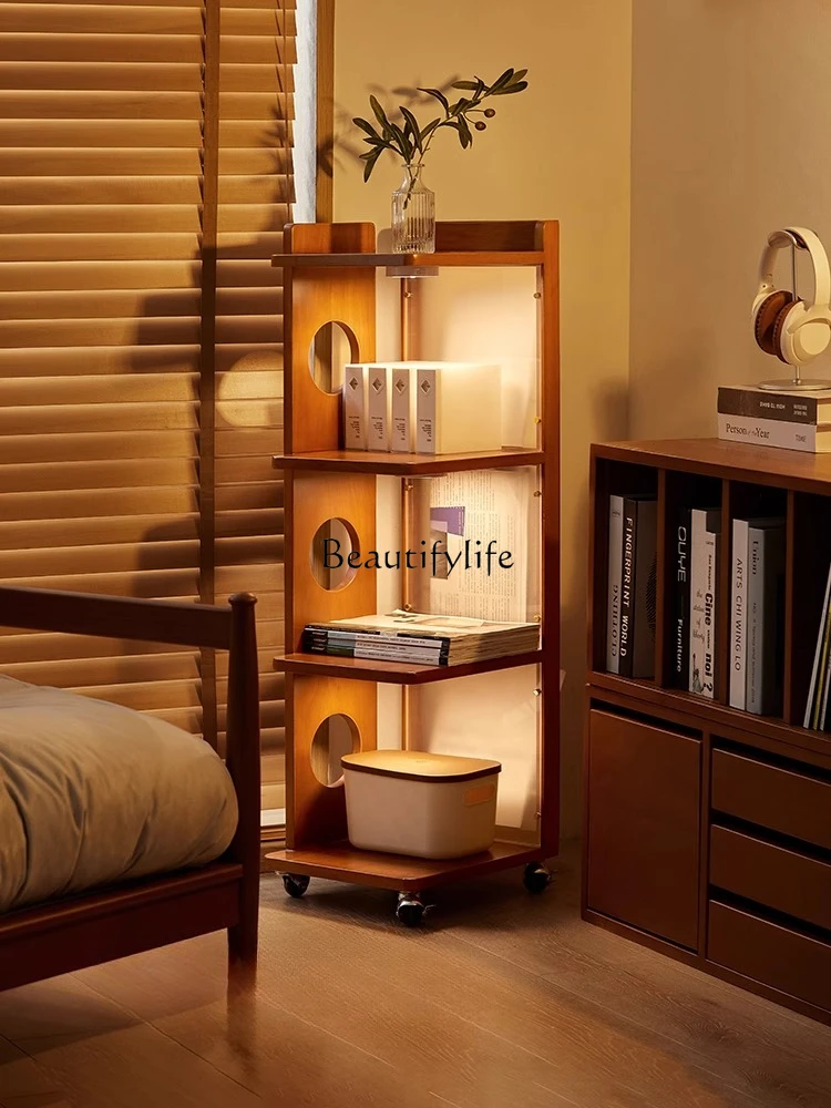 

*Mobile bookshelf wheeled trolley corner sofa shelf floor medieval bookshelf