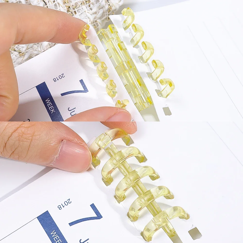 10 قطعة فضفاضة ورقة الموثق حلقة دفتر دوائر حلزونية خواتم مشبك كليب ملزمة المشابك الطلاب DIY بها بنفسك اللوازم المدرسية القرطاسية