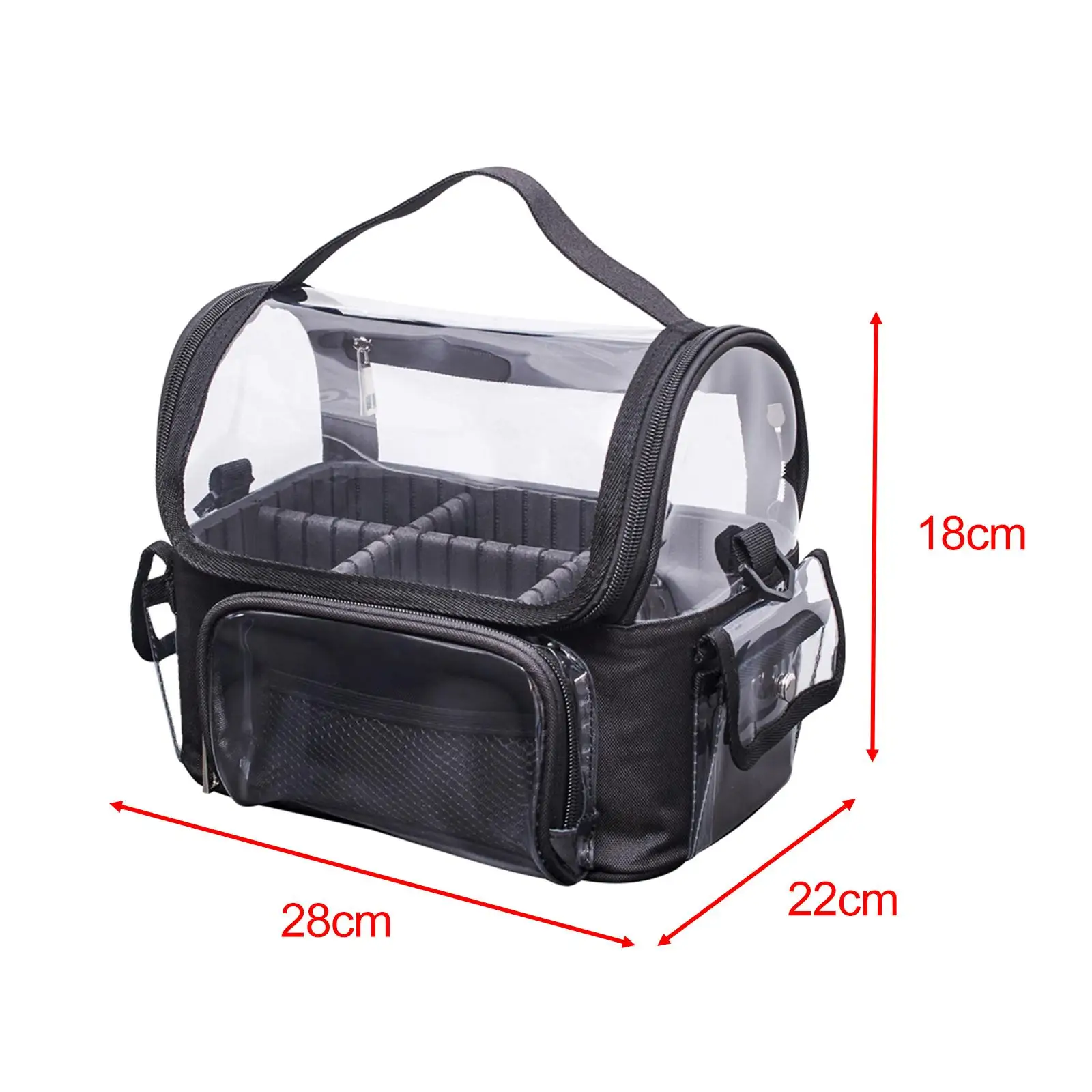 Trousse de toilette de voyage transparente pour filles, trousse de maquillage cosmétique avec synchronisation, trousse de maquillage avec poignée,