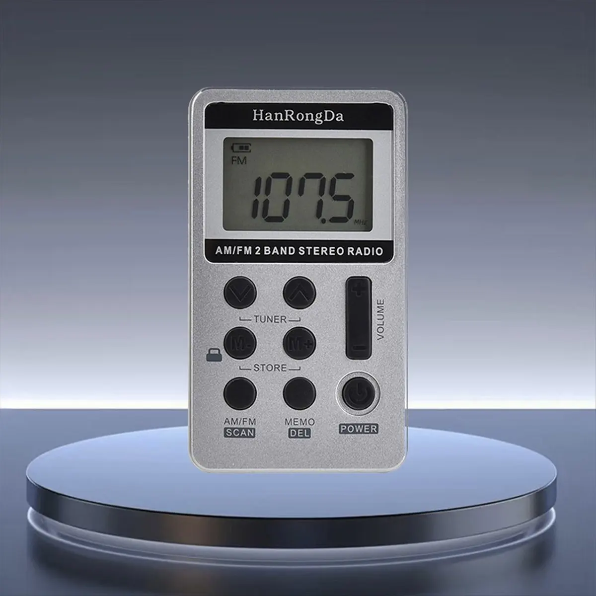 

M85K Mini Radio Portable AM/FM Dual Band Stereo Pocket Radio Receiver with LCD Display Earphone & Rechargeable Battery B