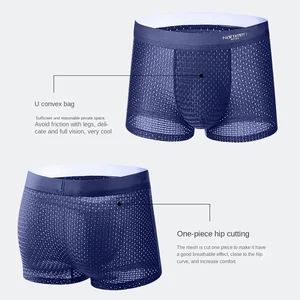 Herren Bambus -Tracker Herrenpaket Cueca Größe großer Tasche Konvexa in u Shorts Herrenhöfen gleiten 5xl 8 Hauptverkäufe Bambusunterwäsche - №5