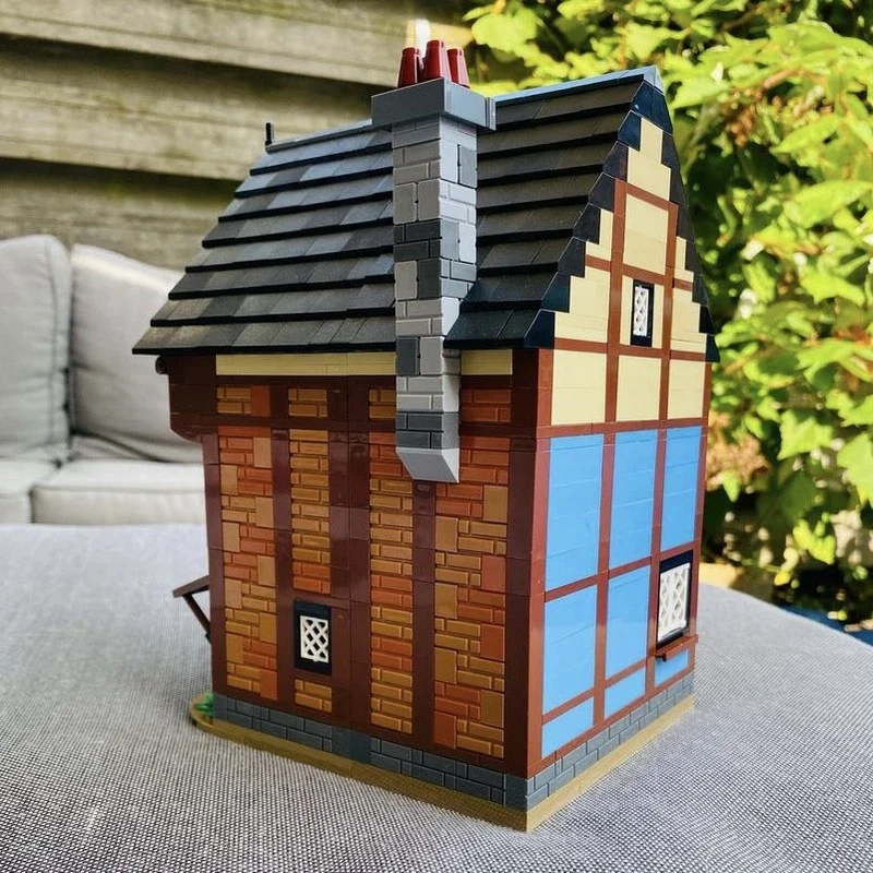 Klocki konstrukcyjne Moc, holenderski średniowieczny dom wiejski, technologia, modułowe klocki, model, prezenty, zabawki świąteczne, zestawy DIY, montaż