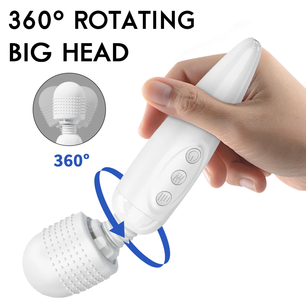 ผู้หญิงที่มีประสิทธิภาพ Magic Wand Vibrator เร้าอารมณ์ Big AV Stick หญิง G Spot Massager Clitoris Stimulator เพศผู้ใหญ่ของเล่นสําหรับหญิง