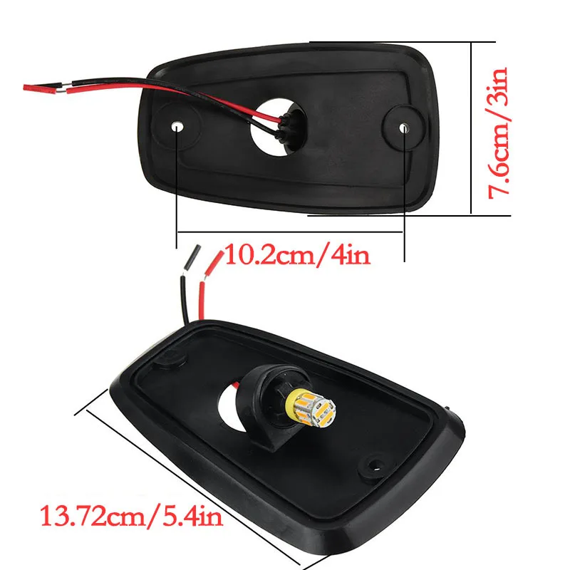 5pcs Amber LED Cab Roof Top Marker Lamps Running Lights For Truck SUV For Chevy GMC 1988-2002 (Black Smoked Transparency Lens)