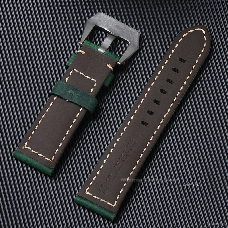 Pasek do zegarka z prawdziwej skóry, vintage, matowy, damski i męski, 20 mm, 22 mm, 24 mm, 26 mm, bransoletka, czarny, niebieski, brązowy.
