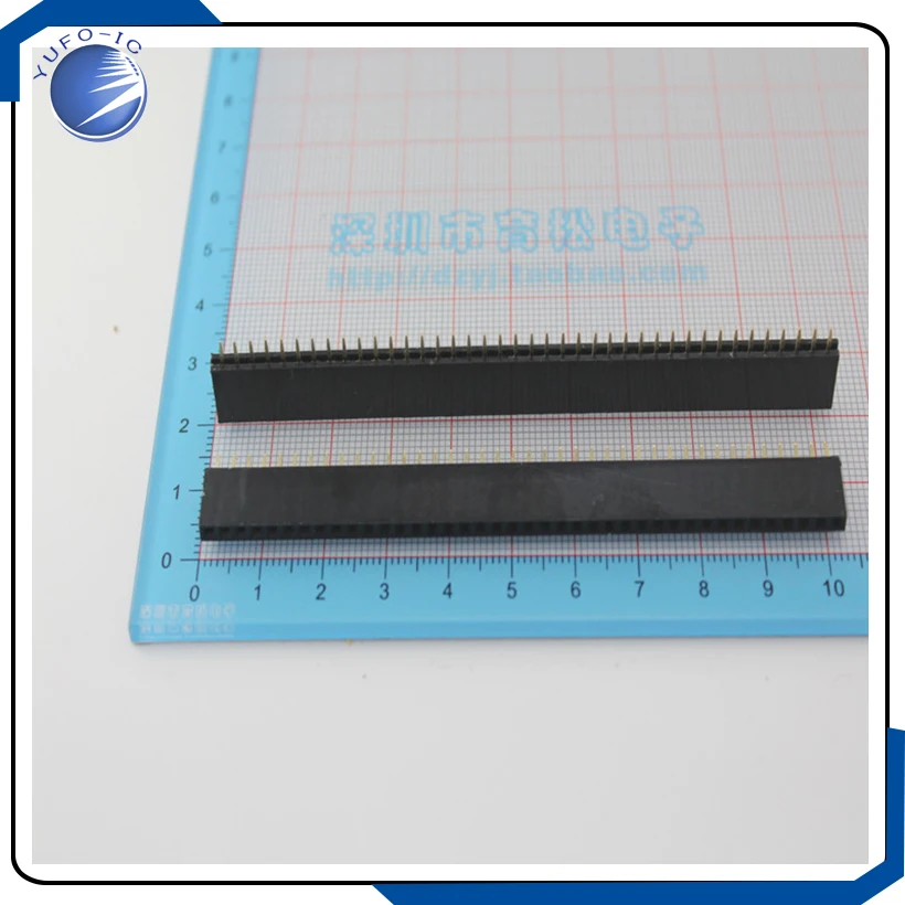 5pcs/lot 1*40P 2.54mm single row 1*40 feet long female pin header strip connector 1*40PIN
