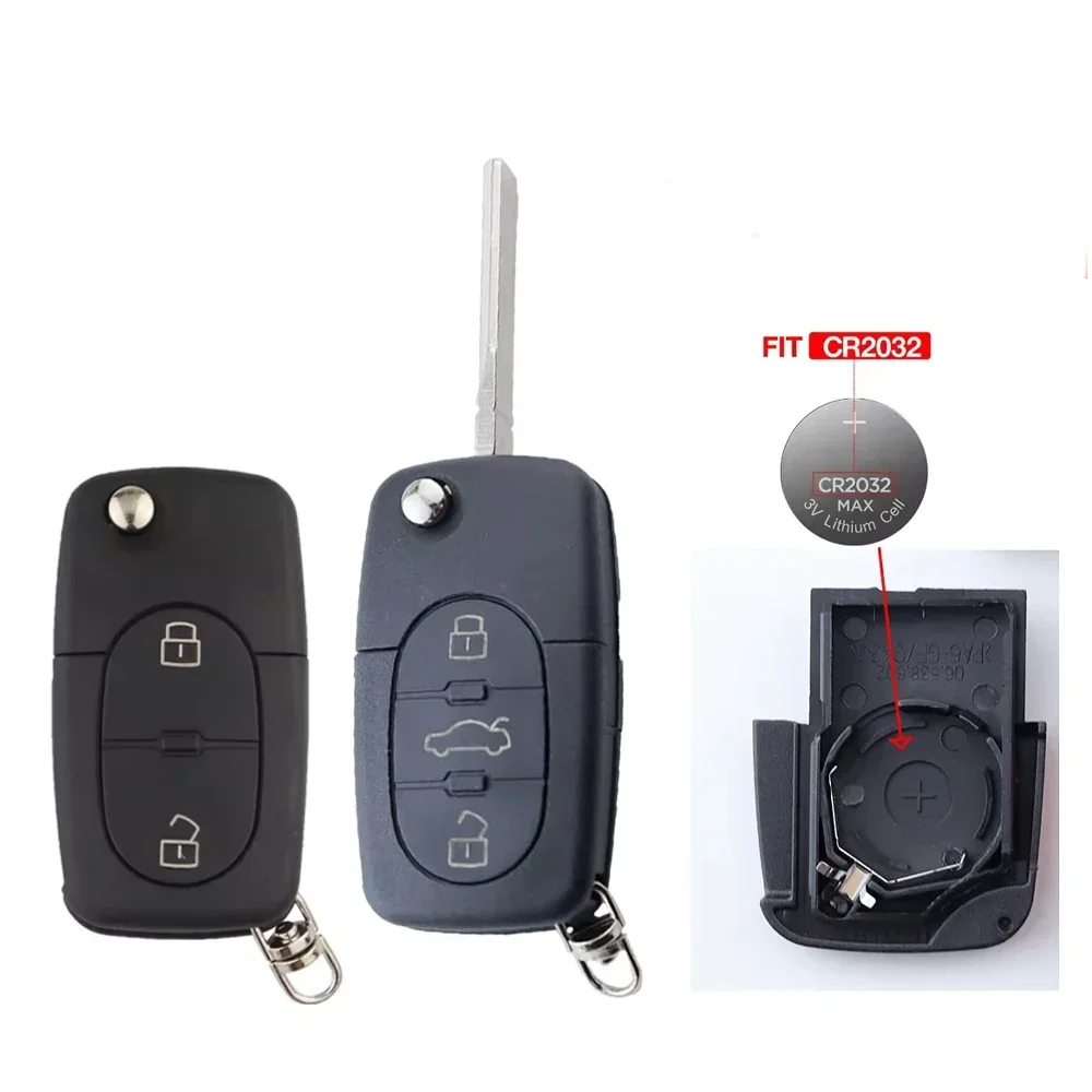 2 3 Bottons Upgrade Car Key Fob Case Shell Housing for Audi A2 A3 A4 A6 A8 TT B5 RS4 Quattr 1994 1995 1996 1997 1998 1999-2002