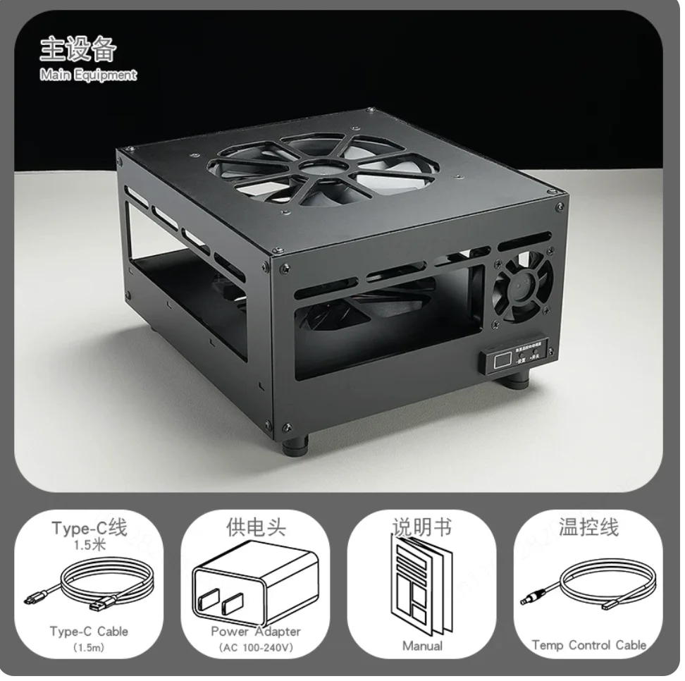 Mini PC Cooling Fan Digital Display Temperature Control Speed Regulation Radiator Compatible With MS 01 A01 02 A2 Compact Host