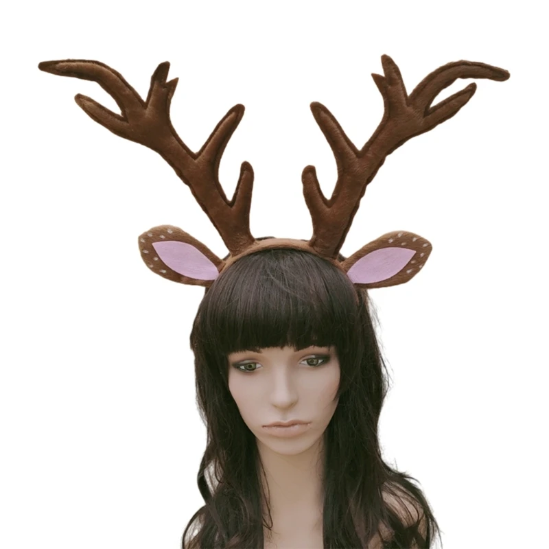 Carnivals Party Oversize Reindeer Antler Headband Adult Christmas Hairband image 5