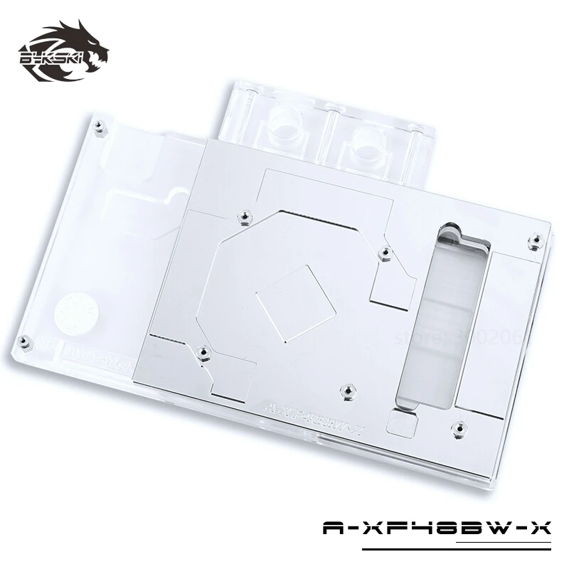 BYKSKI Water Block use for XFX RX480 RS / RX590 Fatboy/HIS RX 580 IceQ X2 OC 8GB (HS-580R8LCBR) Full Cover GPU Card GPU Radiator