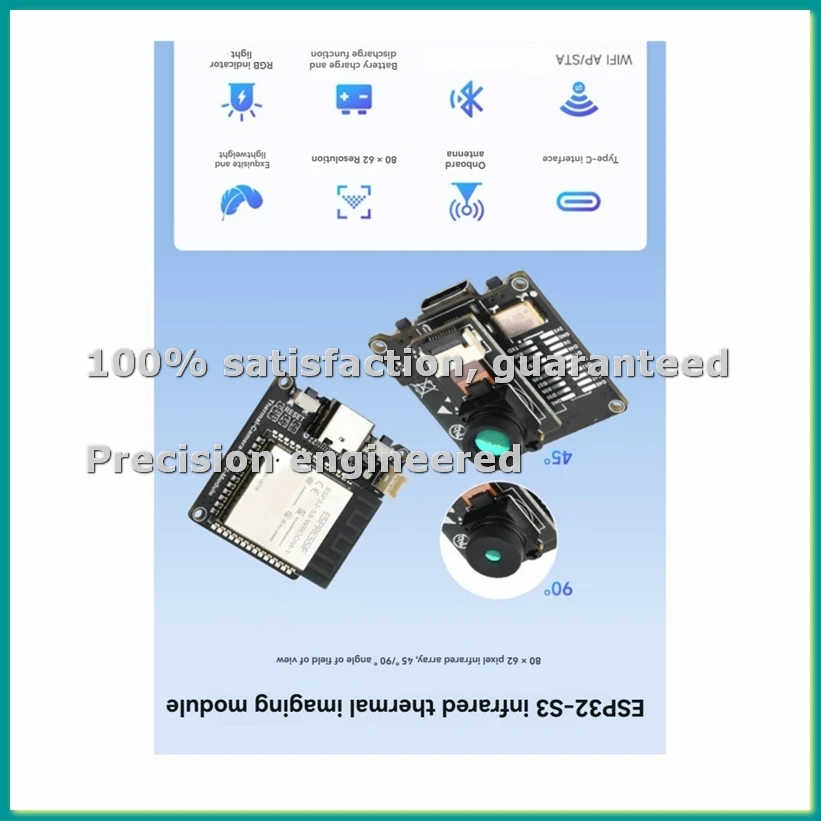 

Esp32-S3 Wifi Infrared Thermal Imaging Module Esp32 Serial Wifi RGB Development Board 80x62 Pixel Infrared Array A-TCES