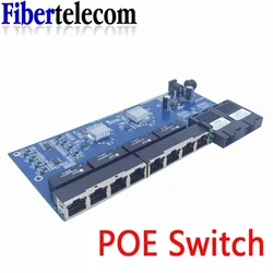 POE 8 RJ45 2 SC fiber Gigabit Ethernet switch Fiber Optical Single Mode UTP Port 10/100/1000M Board PCBA