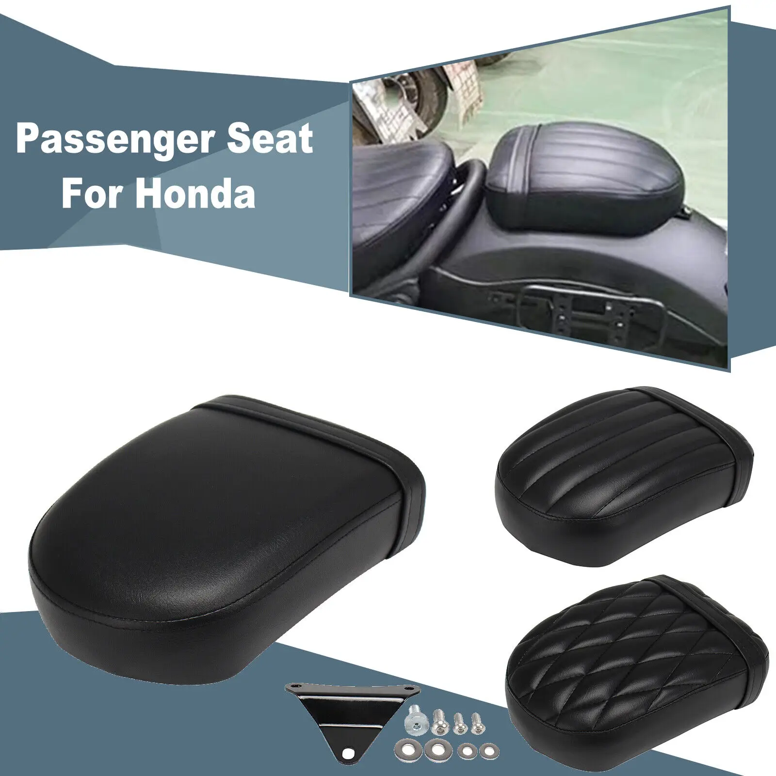 

1 Seat Rear Passenger Seat For Honda REBEL CMX300 CMX500 2017 2018 2019 2020 2021 2022 Motorcycle Cushion Pillion Pad