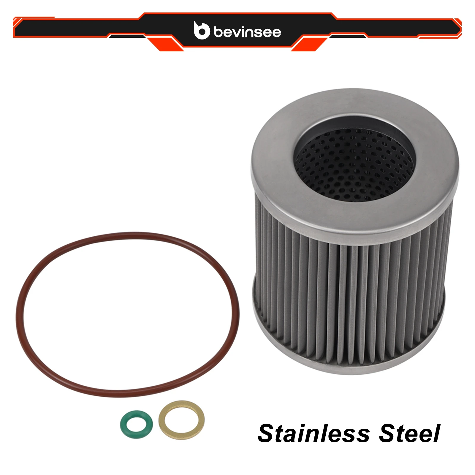 

BEVINSEE Oil Filter for BMW E90 E92 E93 E60 E87 E82 E88 F31 F34 F36 F30 F20 F10,X1 E84,X3 E83 F25,X5 X6 Z4, Replace 11427566327