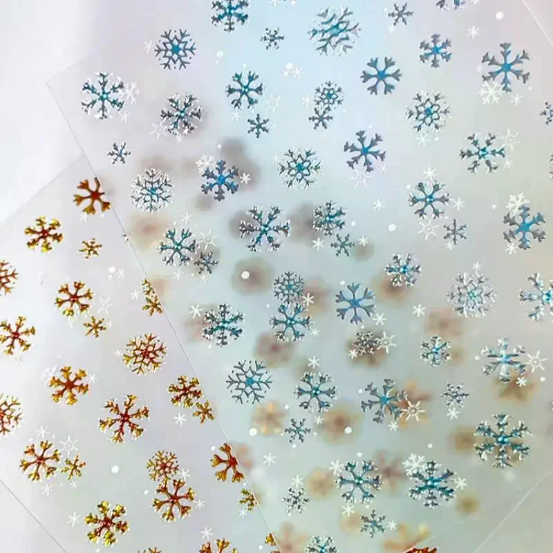 عيد الميلاد ندفة الثلج مسمار الفن ملصقات الكرتون الشتاء الدب الشارات DIY بها بنفسك السنة الجديدة اكسسوارات مسمار الفن الديكور مانيكير لوازم #3