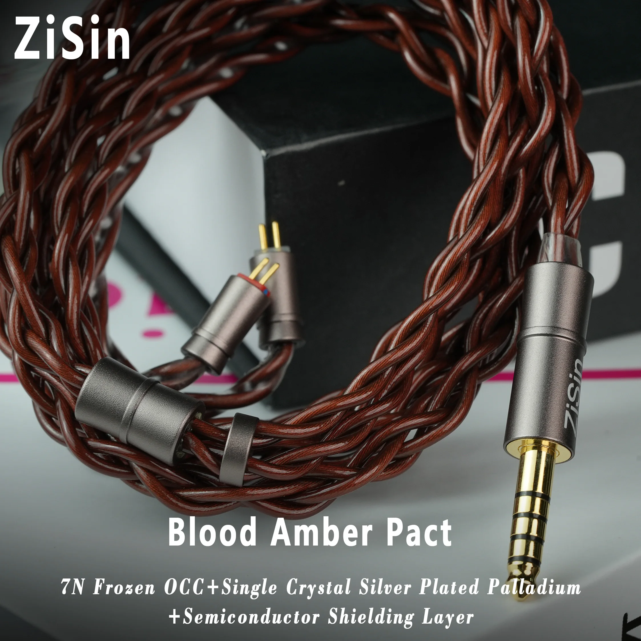 

ZiSin-59 4-Core HIFI Earphone Upgrade Cable 2.5mm/3.5mm/4.4mm interface MMCX/IE900/HD650 Suitable For HD650/SE215/UE900/QKZ AK