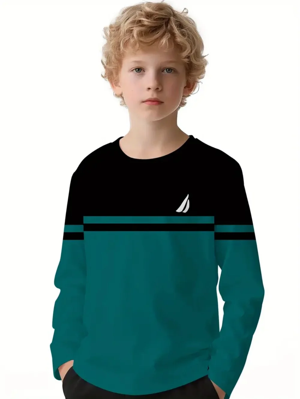 3D Druck Gitter Streifen T Shirt für Jungen Farbe Block Muster Kurzarm T-shirts Harajuku Streetwear Tops Oansatz T-Shirt kleidung